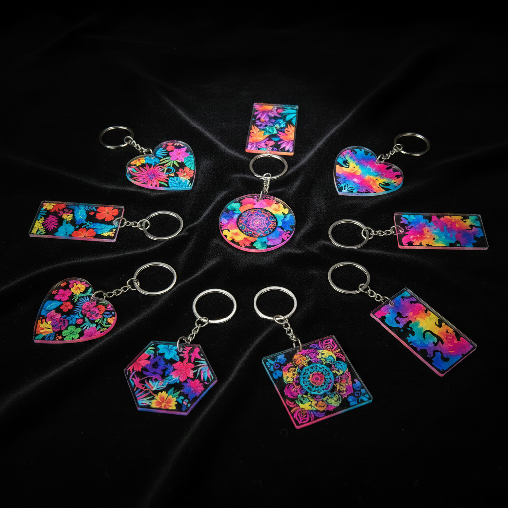 Custom UV Printed Acrylic Keychains