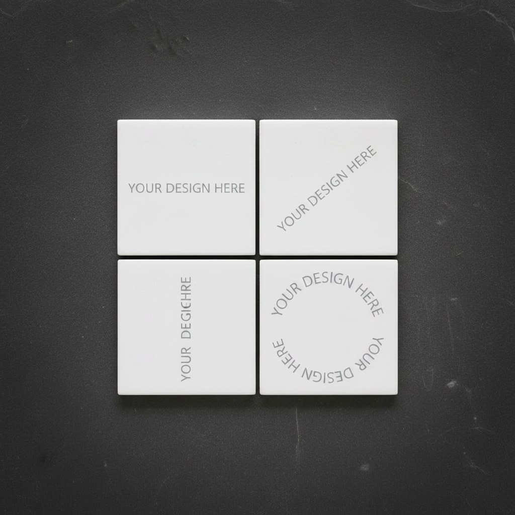 Custom Ceramic Coaster Collection — Set of 4