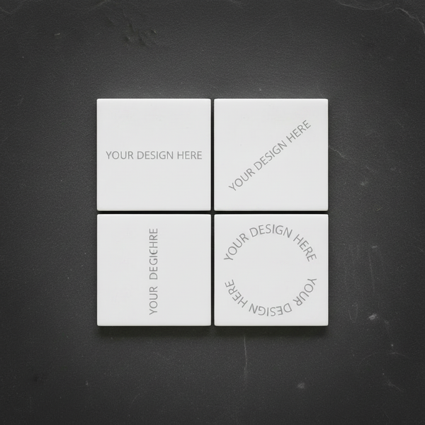 Custom Ceramic Coaster Collection — Set of 4
